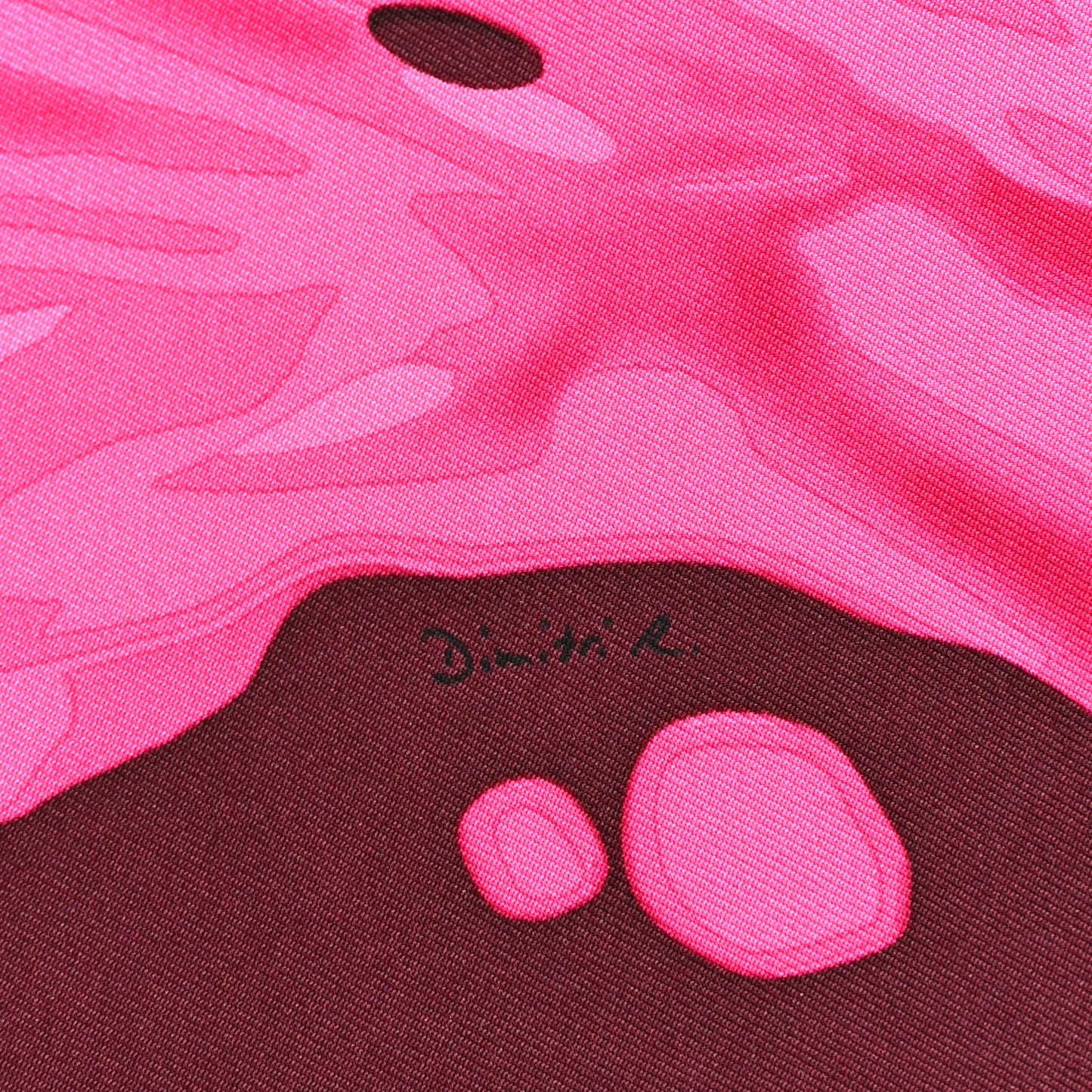 Silk Peinture Fraiche Pocket Square Prune Rose Indien