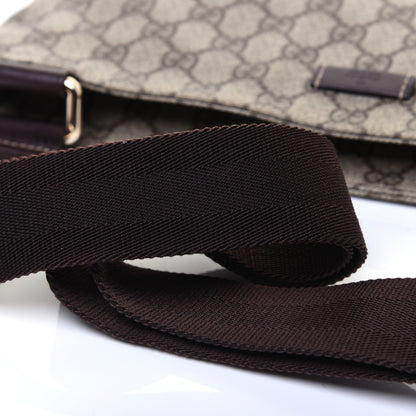 Gucci GG Supreme Monogram Medium Flat Messenger Bag Dark Brown 16 of 16