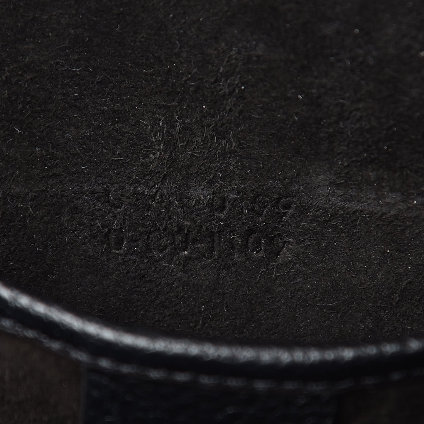 Drummed Calfskin Nano Luggage Black