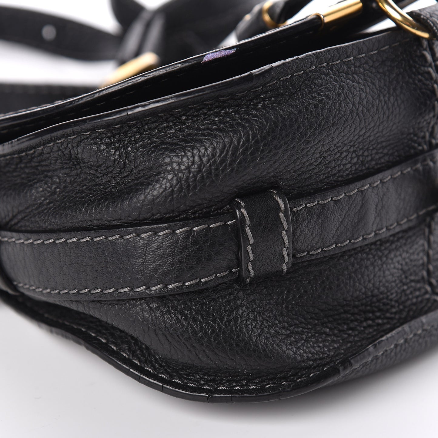 Calfskin Mini Marcie Round Crossbody Bag Black