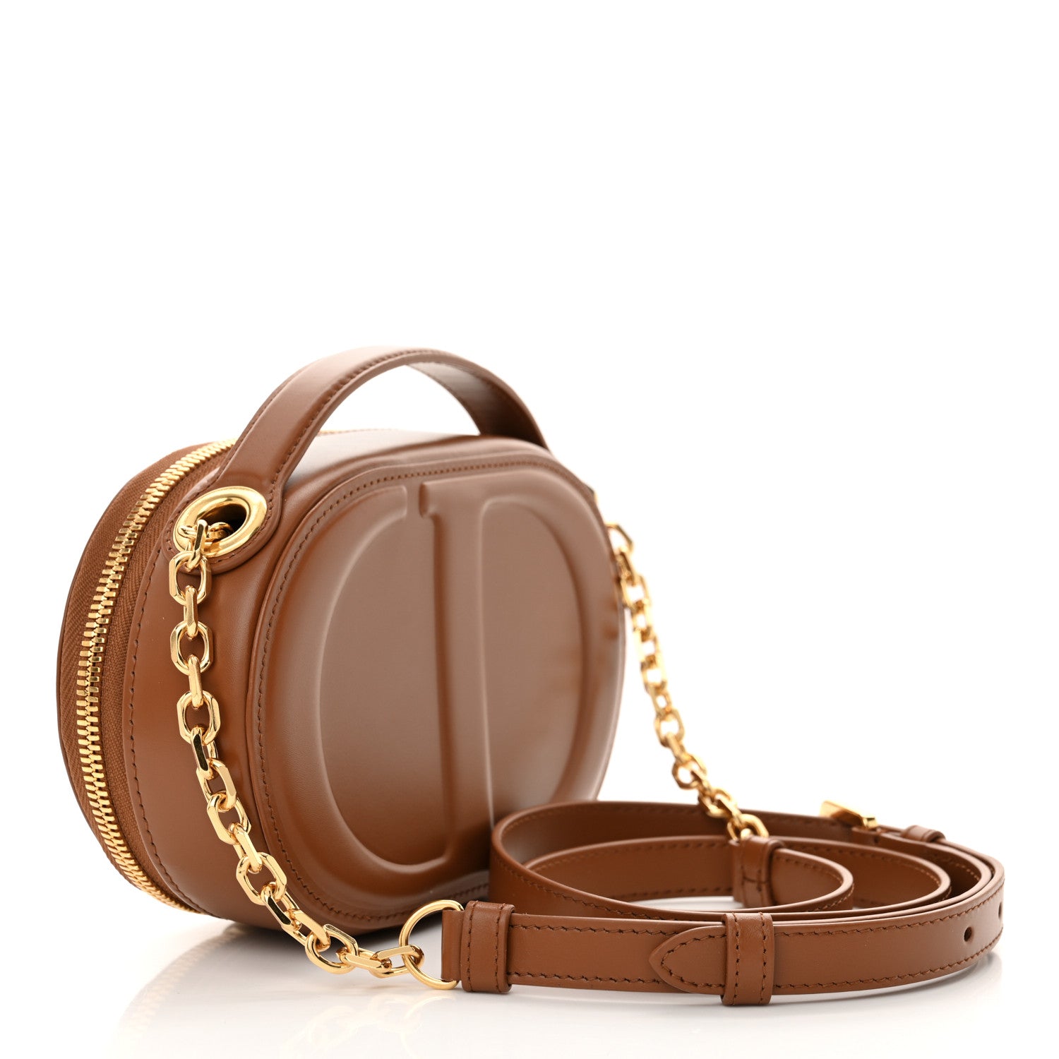 Christian Dior Calfskin CD Signature Oval Crossbody Camera Bag