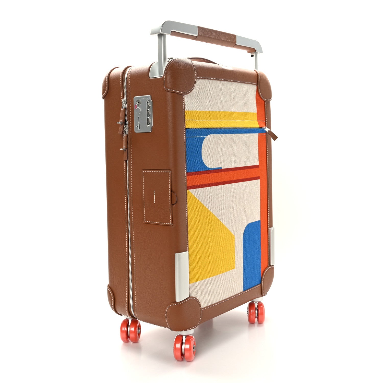 Hermes Canvas Taurillon Regate RMS Rolling Trolley Luggage Multicolor 2 of 7