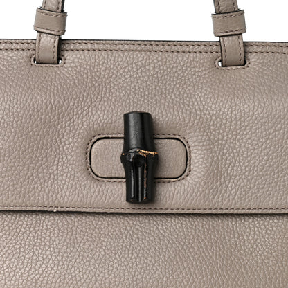 Gucci Cellarius Calfskin Small Bamboo Daily Top Handle Bag Storm Grey 7 of 10