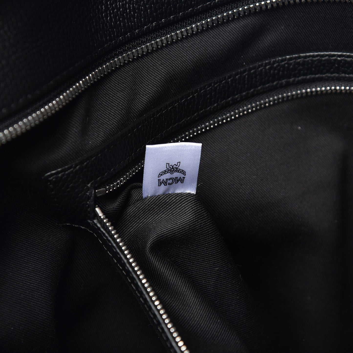 Calfskin Visetos Anya Shopper Tote Black
