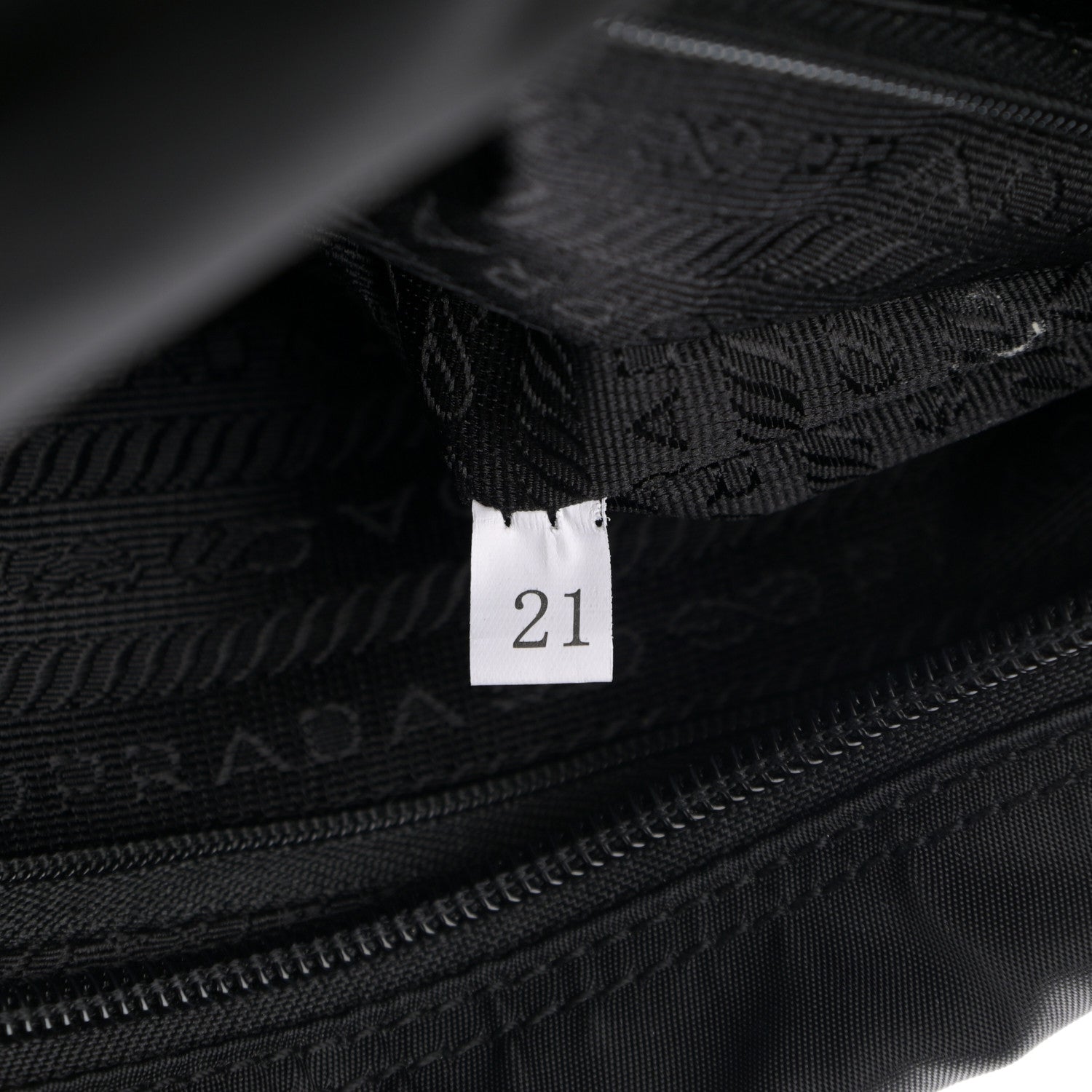 Prada Tessuto Nylon Saffiano Messenger Bag Black 7 of 14