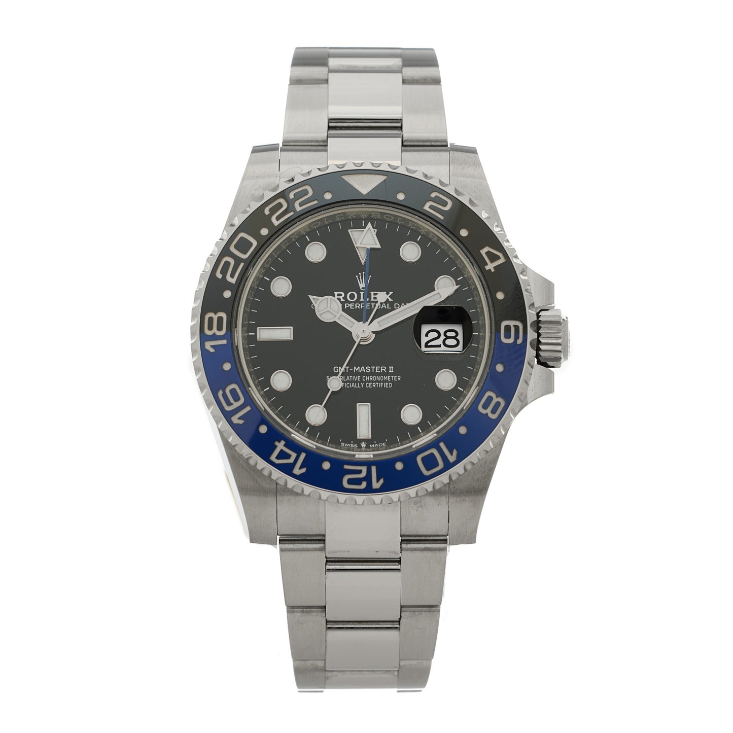 Stainless Steel 40mm Oyster Perpetual Date GMT Master Ⅱ Batman Watch 126710BLNR
