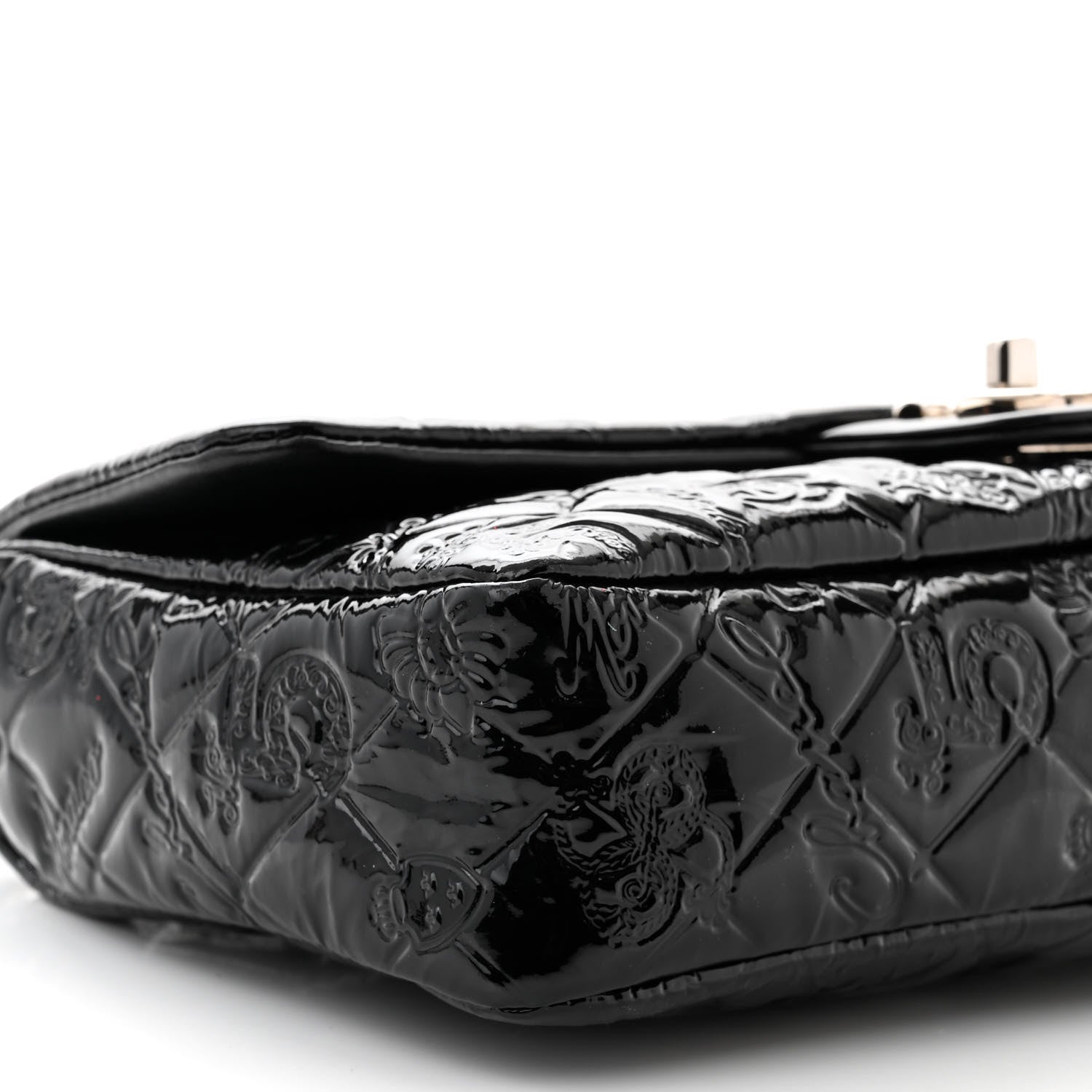 Chanel Patent Medium Lucky Symbols Flap Black 9 of 11