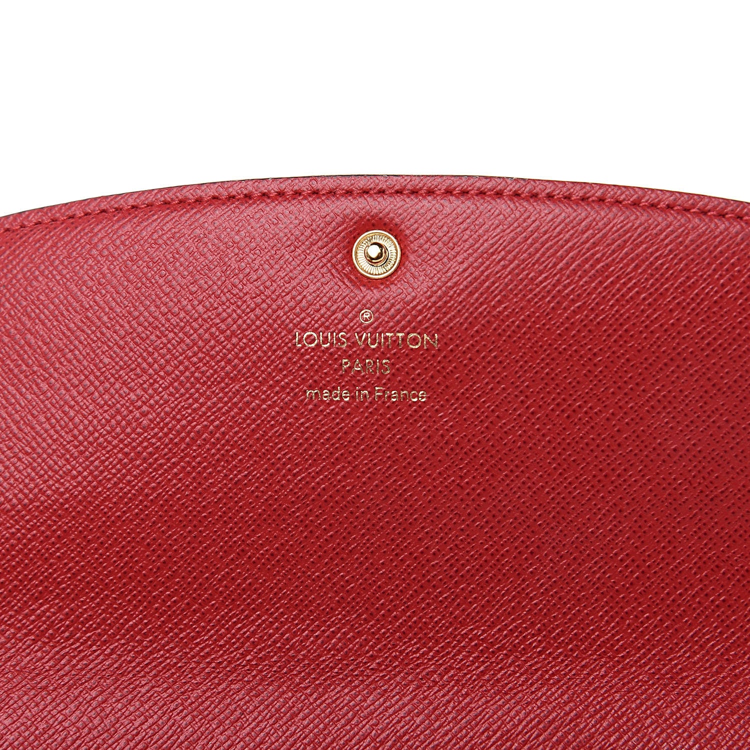 Louis Vuitton Damier Ebene Emilie Wallet Red 6 of 11