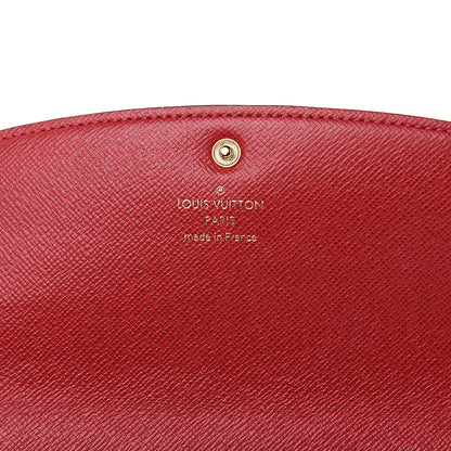 Louis Vuitton Damier Ebene Emilie Wallet Red 6 of 11