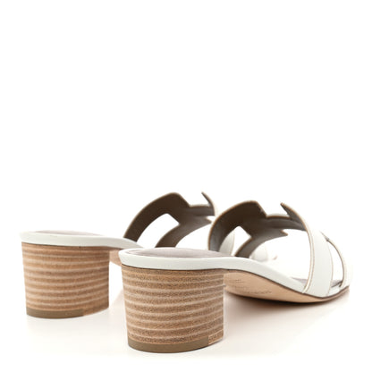 Hermes Calfskin Oasis Sandals 38.5 White 4 of 10