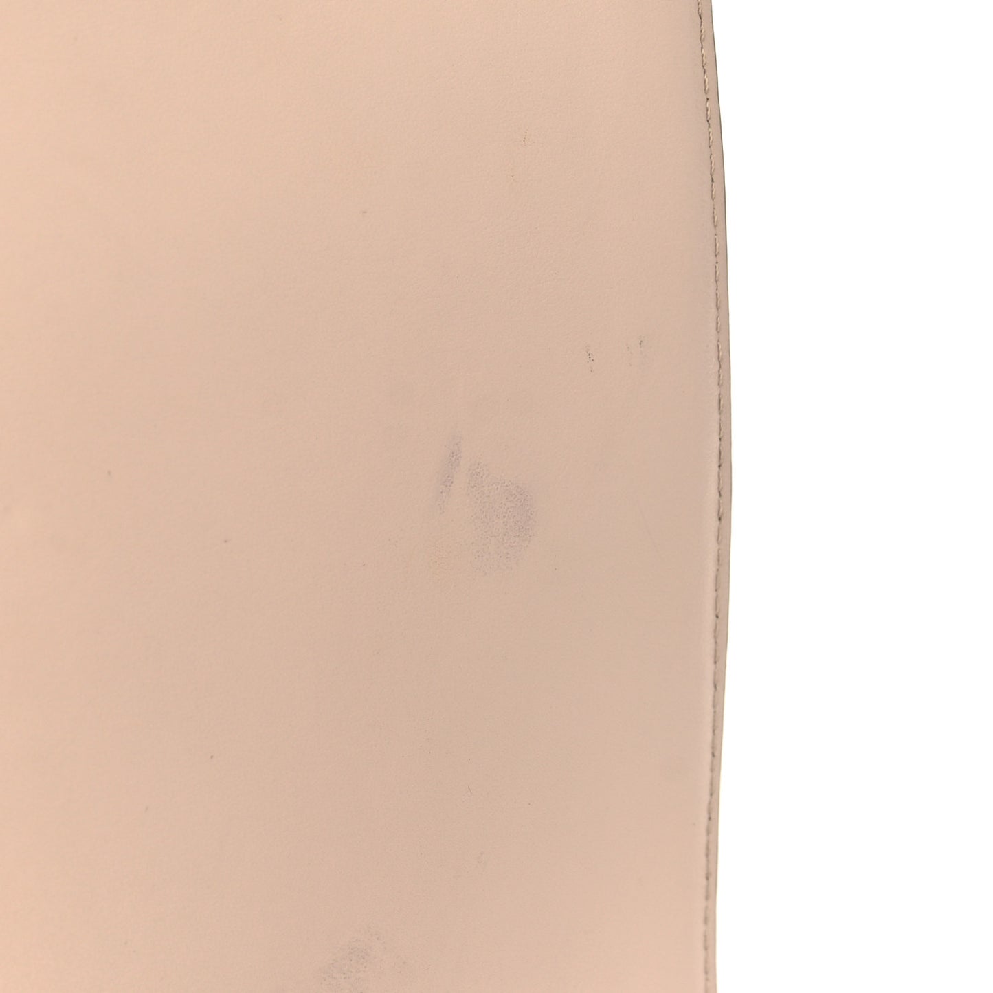Calfskin Logo Zip Pouch Pale Pink