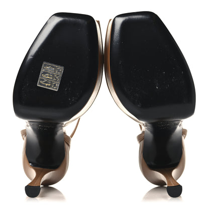 Saint Laurent Smooth Calfskin La Scandale 110 Sandals 36.5 Dark Macademia 36.5 6 of 11