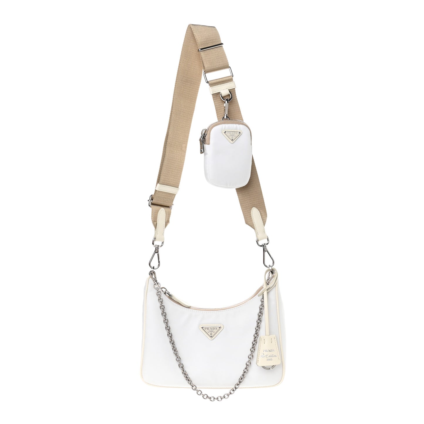 Saffiano Re-Edition 2005 Shoulder Bag White