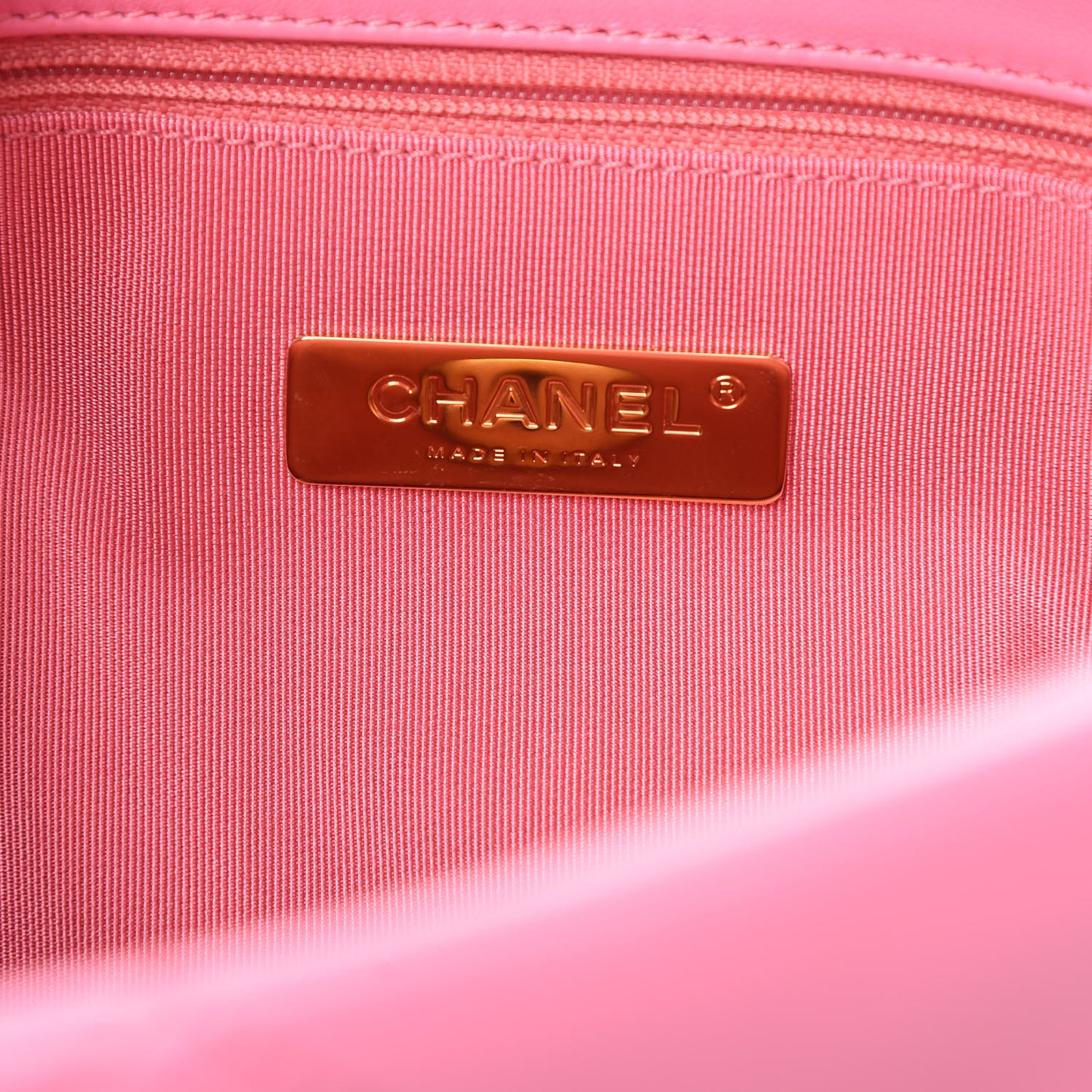 Goatskin Quilted Large Chanel 19 Flap Pink