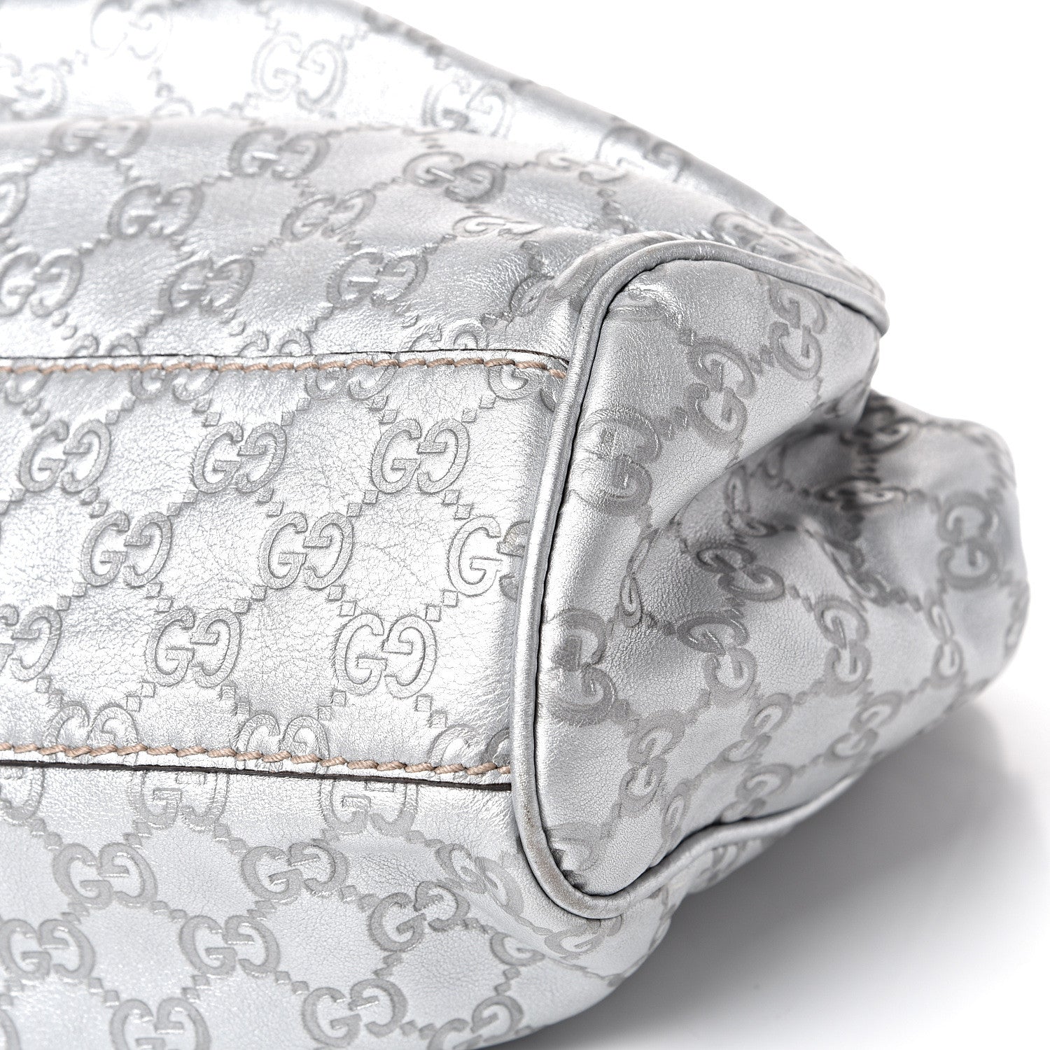 Gucci Guccissima Medium Sukey Tote Silver 9 of 11