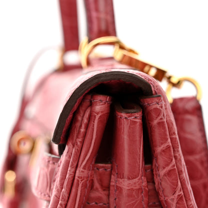 Hermes Matte Alligator Kelly Retourne 35 Rose De Bois 16 of 17