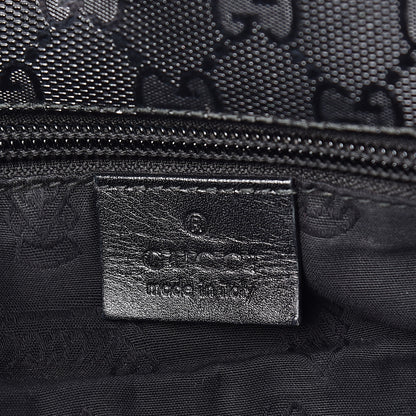 Gucci Imprime Monogram Large Double Buckle Flap Messenger Bag Black 6 of 12