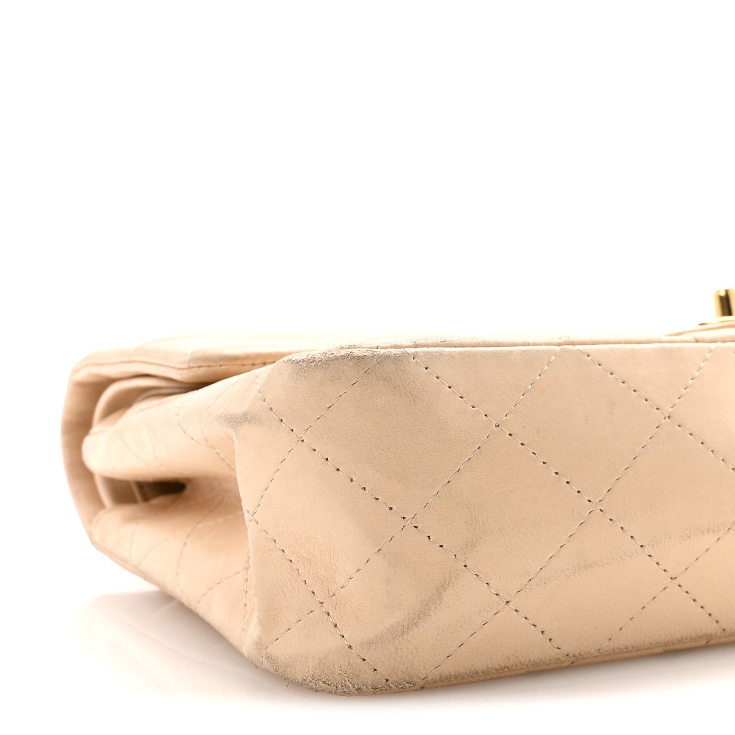 Chanel Lambskin Quilted Medium Double Flap Beige 8 of 9