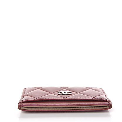 Chanel Lambskin Quilted Card Holder Burgundy 11 of 13