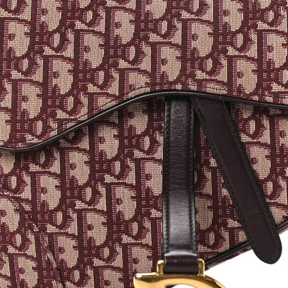 Christian Dior Oblique Saddle Bag Burgundy 8 of 10