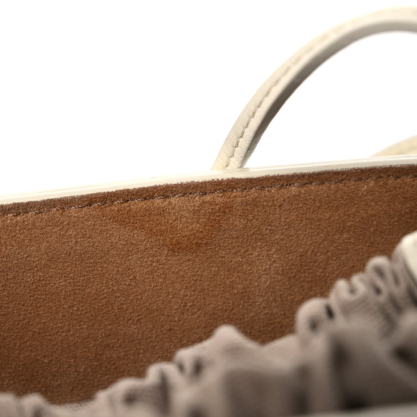 Smooth Calfskin Mini Roy Bucket Bag Natural White