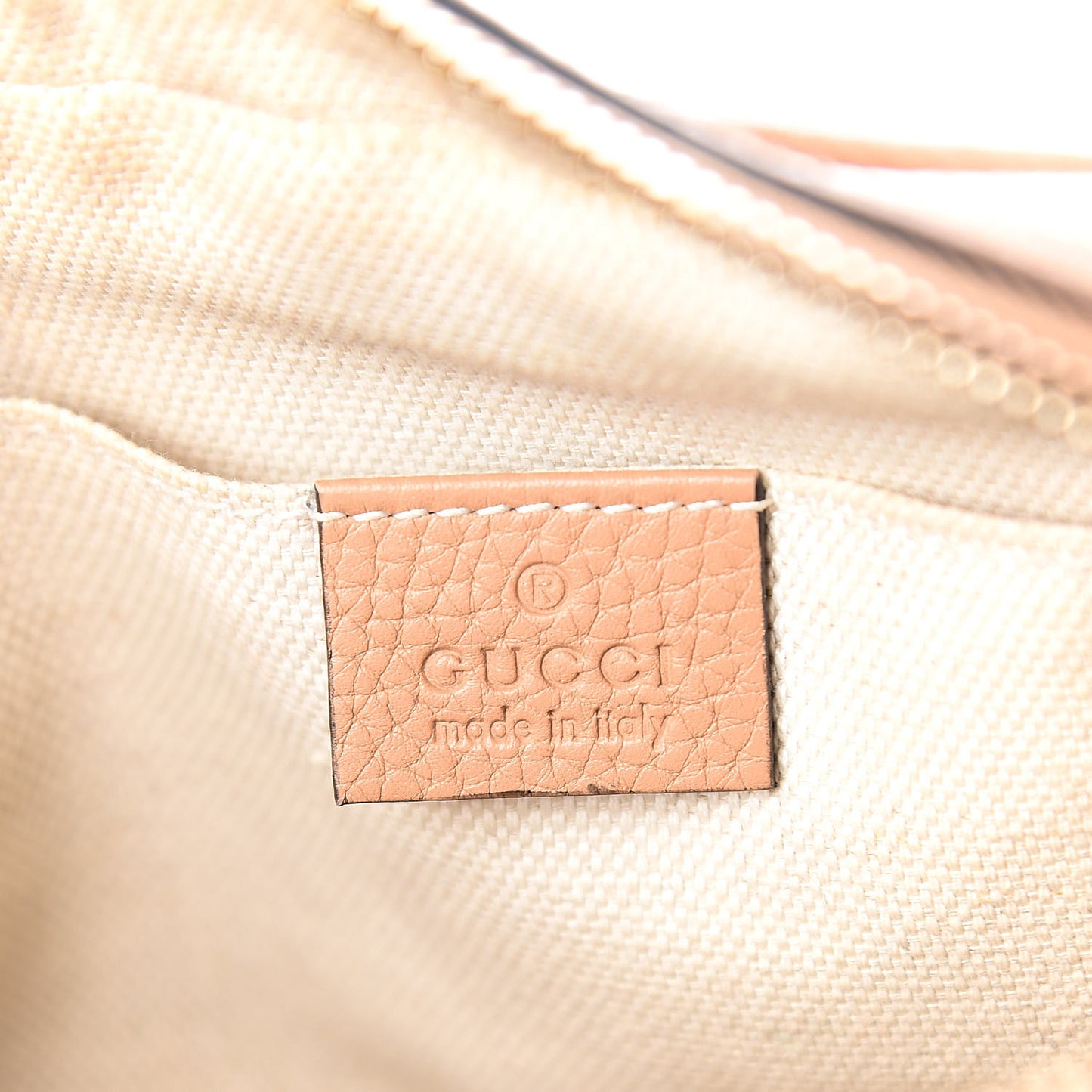 Pebbled Calfskin Small Soho Disco Bag Rose Beige