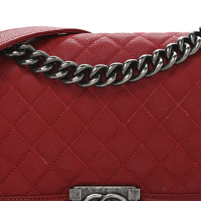 Chanel Caviar Quilted Medium Boy Flap Red 8 of 12
