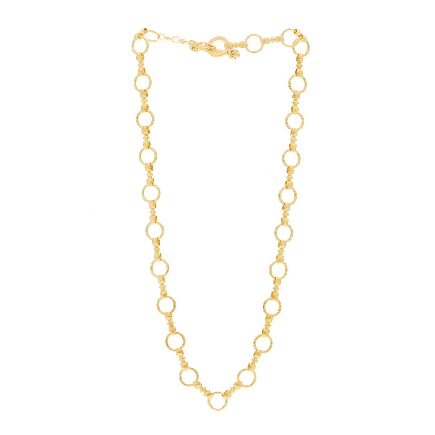 19K Yellow Gold Celtic Link Necklace 21"
