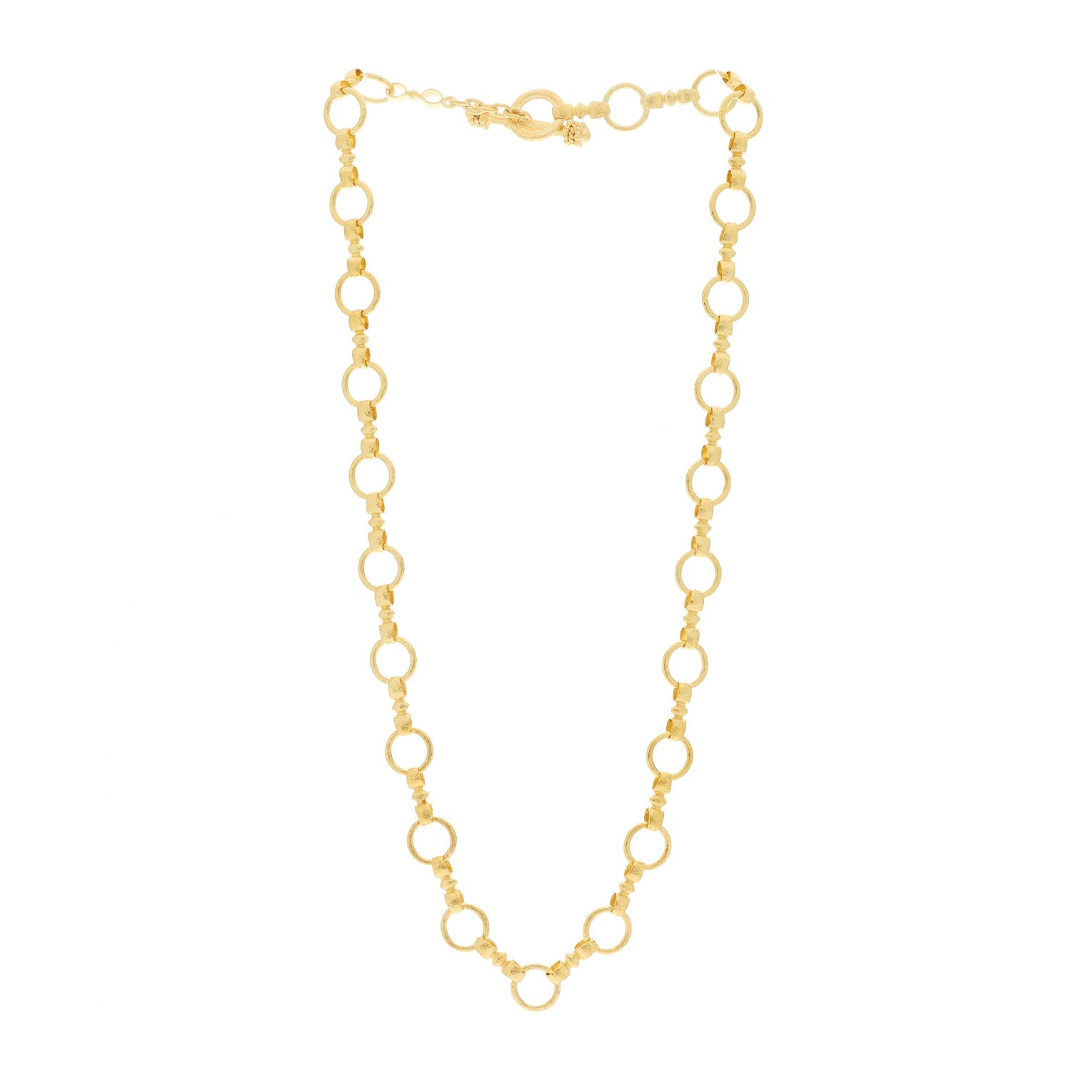 Elizabeth Locke 19K Yellow Gold Celtic Link Necklace 21" 2 of 4