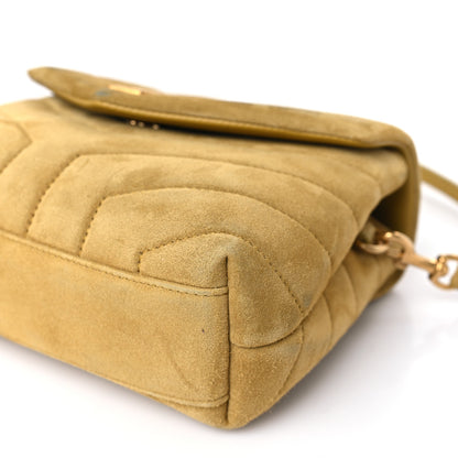 Saint Laurent Suede Toy Loulou Shoulder Bag Chartreuse 9 of 18