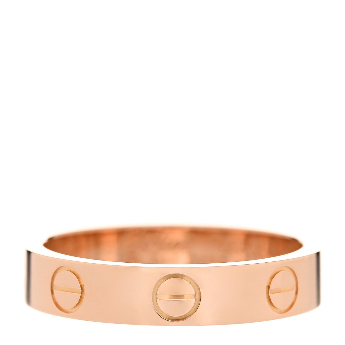 18K Pink Gold 3.5mm LOVE Wedding Band Ring 50 5.25