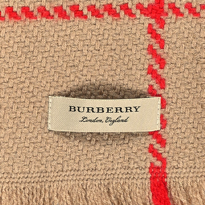 Burberry Wool Giant Check Color Block Fringe Scarf Blue 3 of 4