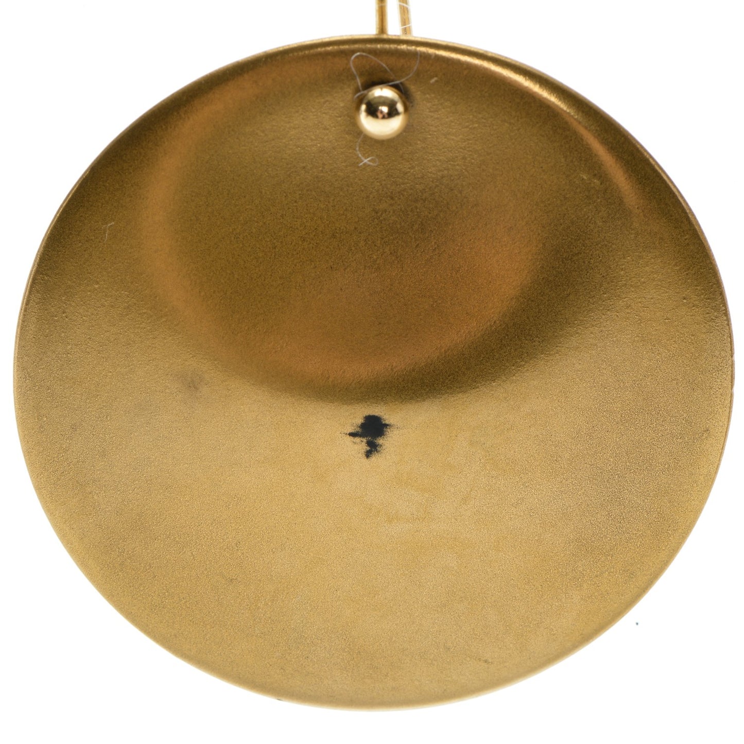 Lacquered Japanese Hardwood Elsa Peretti Round Drop Earrings Gold