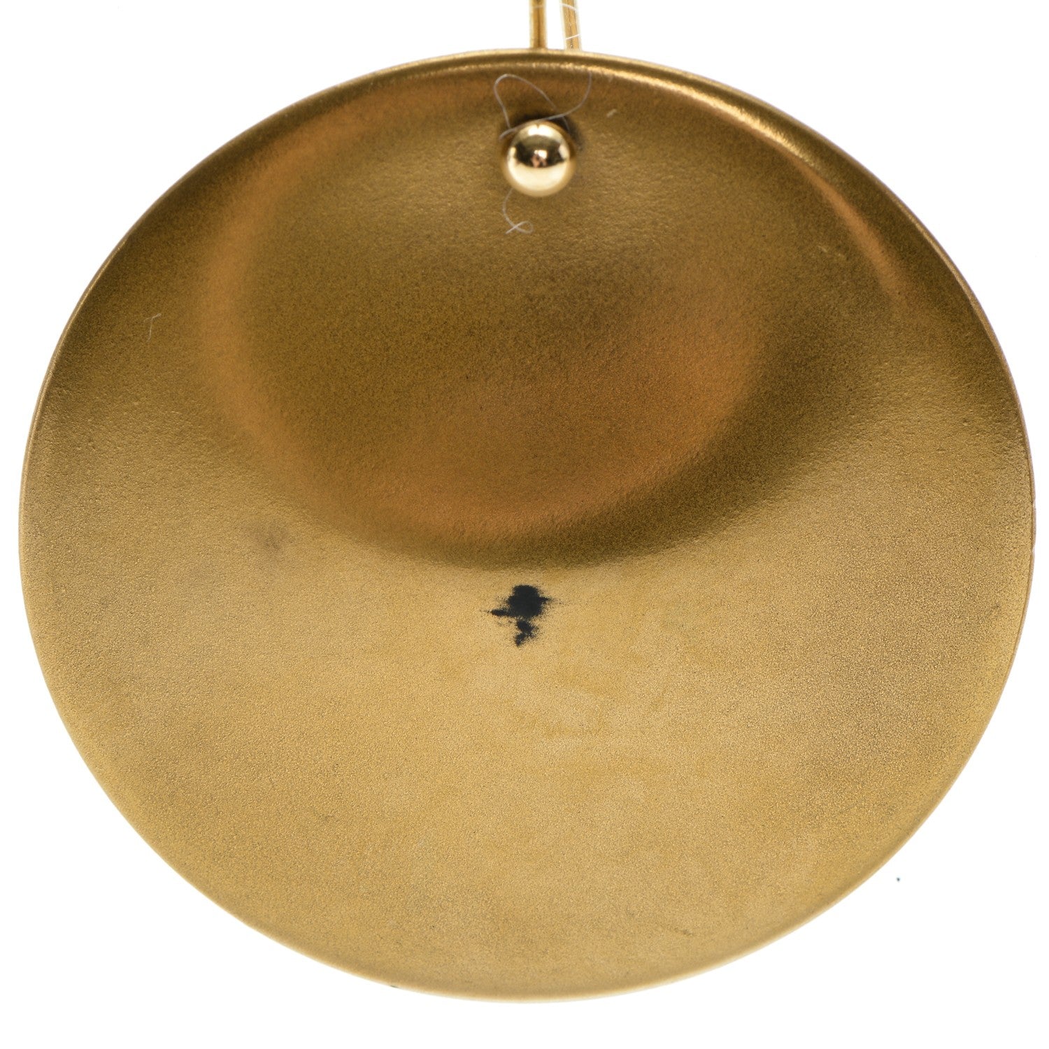 Tiffany Lacquered Japanese Hardwood Elsa Peretti Round Drop Earrings Gold 3 of 6