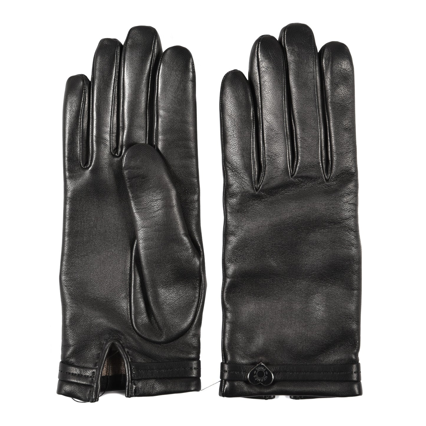 Lambskin Cashmere Dream Love Gloves 7 Black