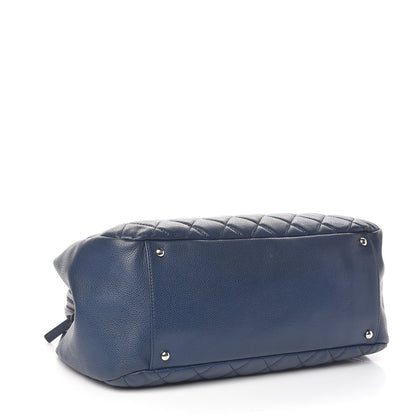 Chanel Caviar Quilted Framed Bowling Bag Navy 4 of 10