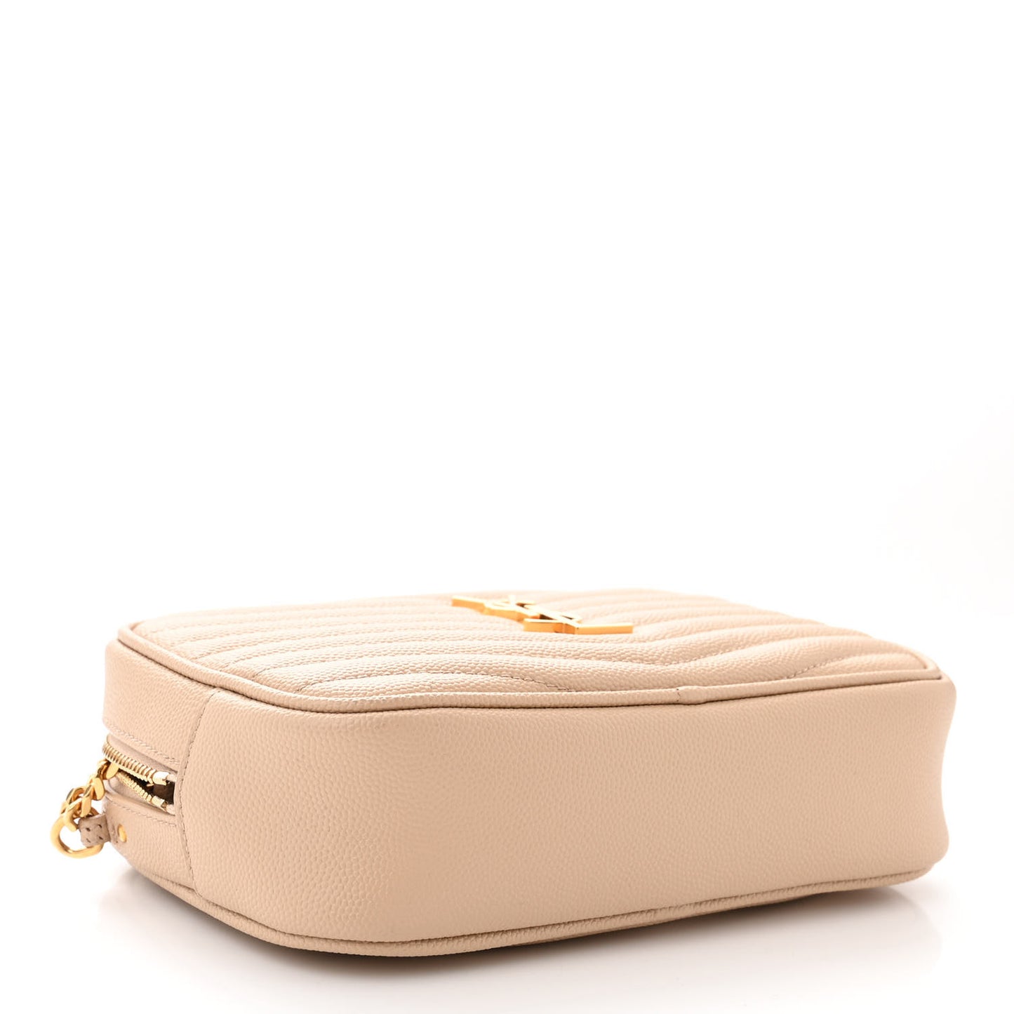 Grain De Poudre Matelasse Monogram Mini Lou Camera Bag Dark Beige