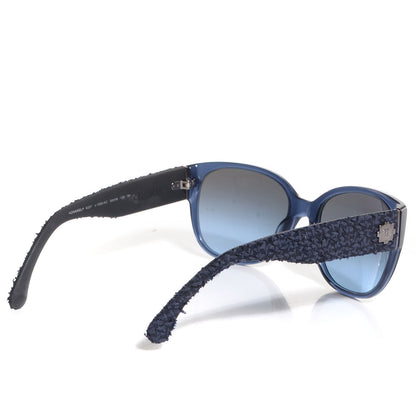 Chanel Tweed Boy CC Sunglasses 5237 Blue Black 2 of 5