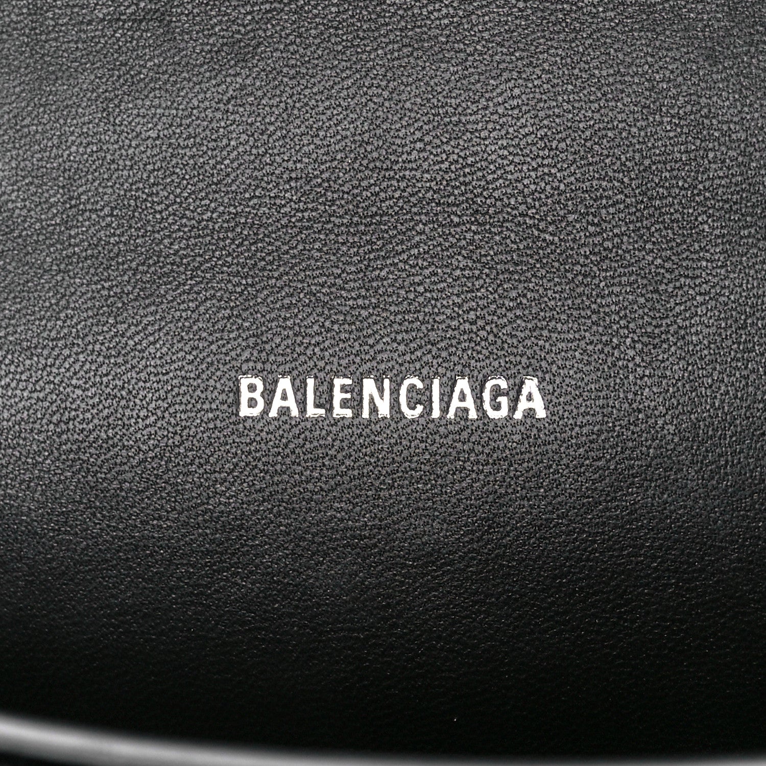 Balenciaga Shiny Calfskin Monochrome Crocodile Embossed Hourglass Top Handle Bag XS Black 6 of 10