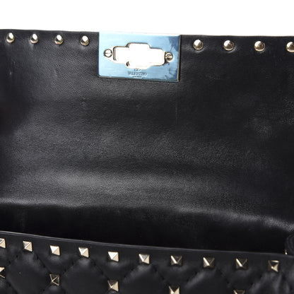 Valentino Garavani Lambskin Small Rockstud Spike Shoulder Bag Black 8 of 11