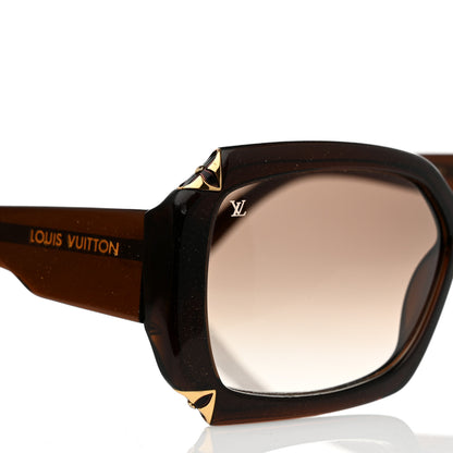 Louis Vuitton Hortensia Cat Eye Sunglasses Z0366W Brown Glitter 7 of 7