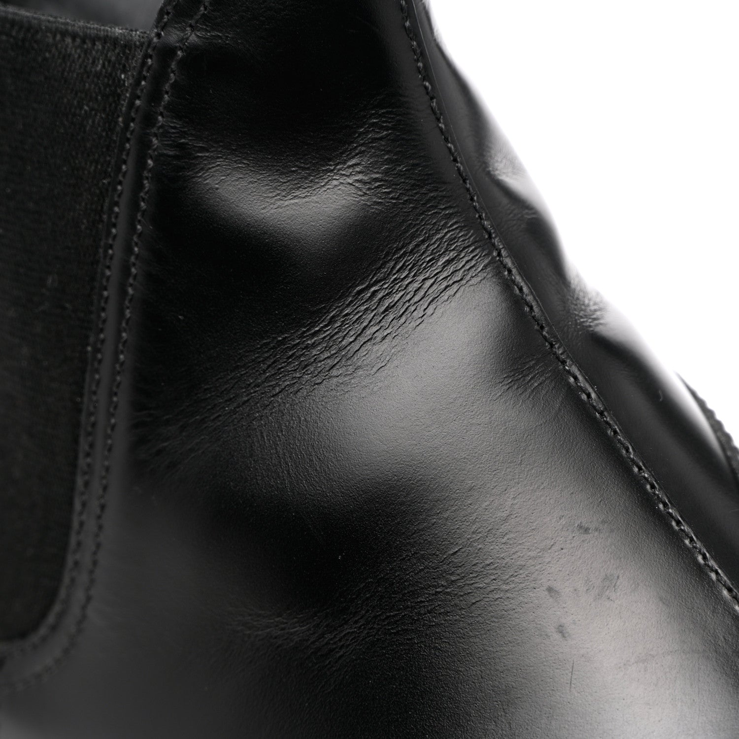 Prada Spazzolato Rois Monolith Chelsea 55mm Ankle Boots 37.5 Black 14 of 16