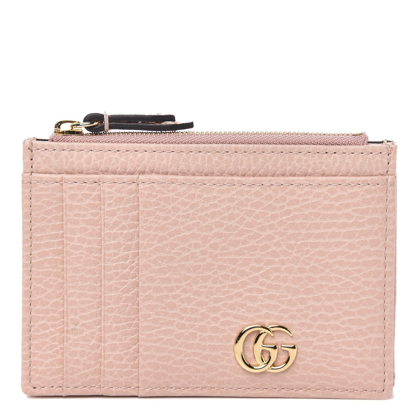 Dollar Calfskin GG Marmont Coin Case Card Holder Perfect Pink