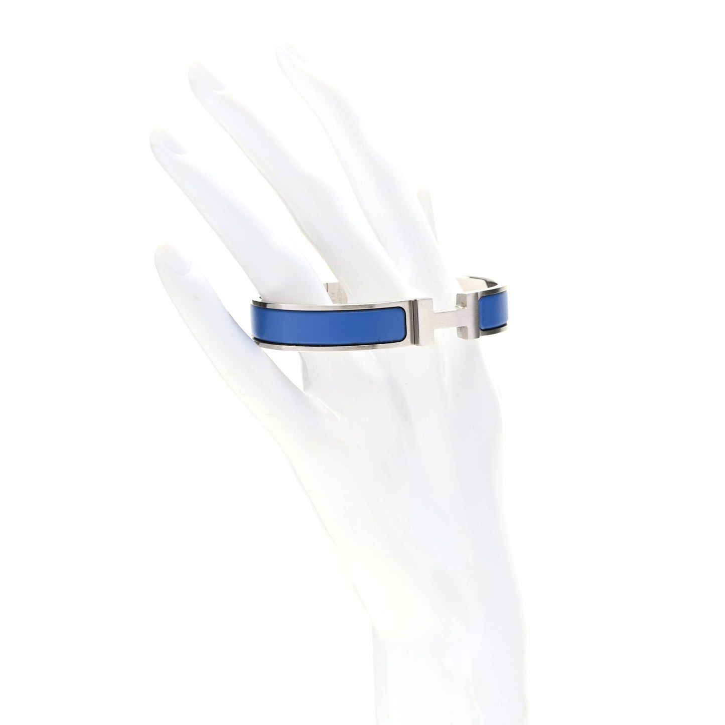 Matte Enamel Narrow Clic Clac HH Bracelet GM Bleu Mediterranean