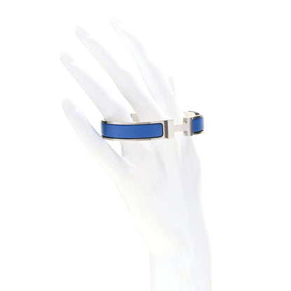 Hermes Matte Enamel Narrow Clic Clac HH Bracelet GM Bleu Mediterranean 2 of 5