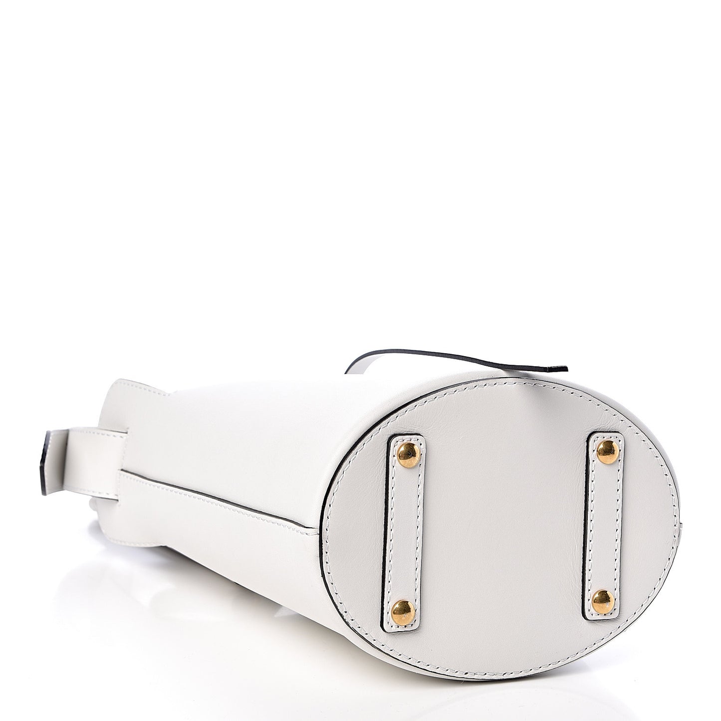 Supple Calfskin Small Bucket Chalk White