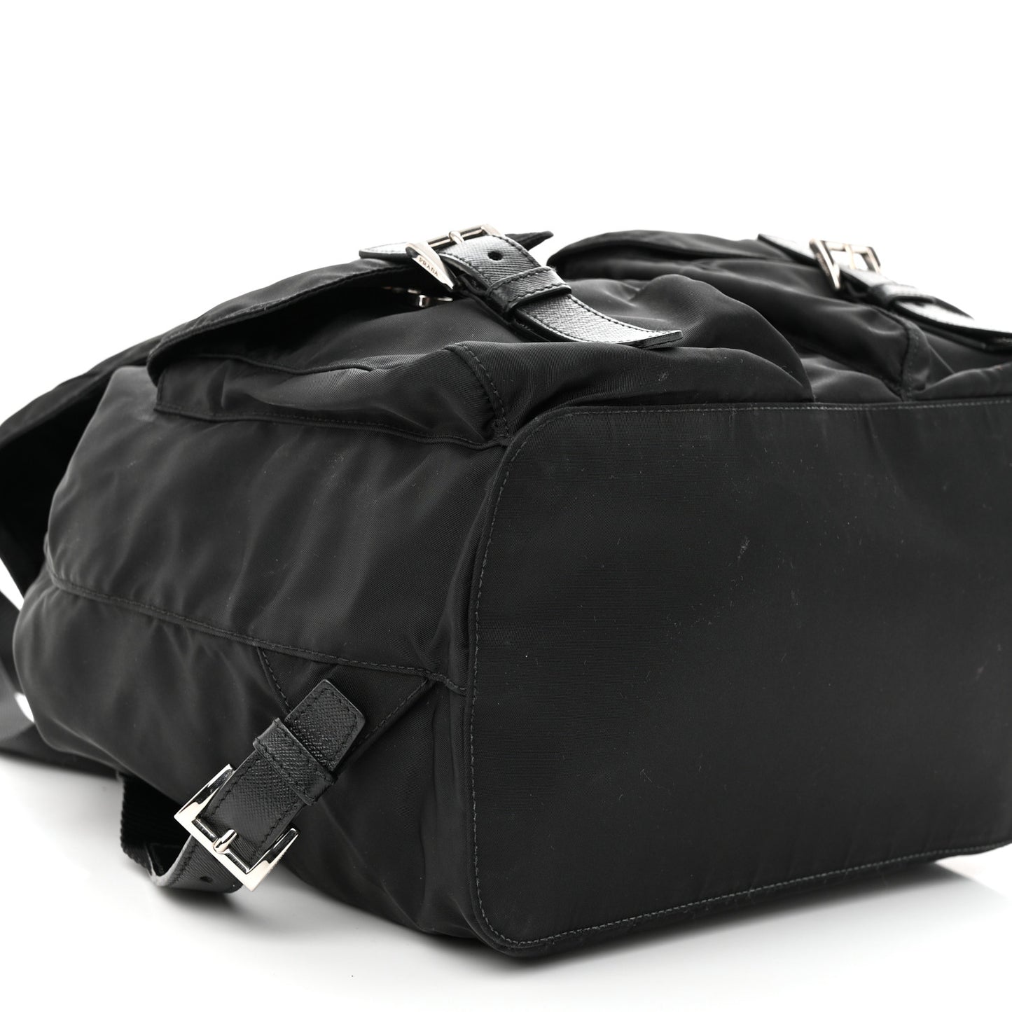 Tessuto Nylon Saffiano Medium Backpack Black