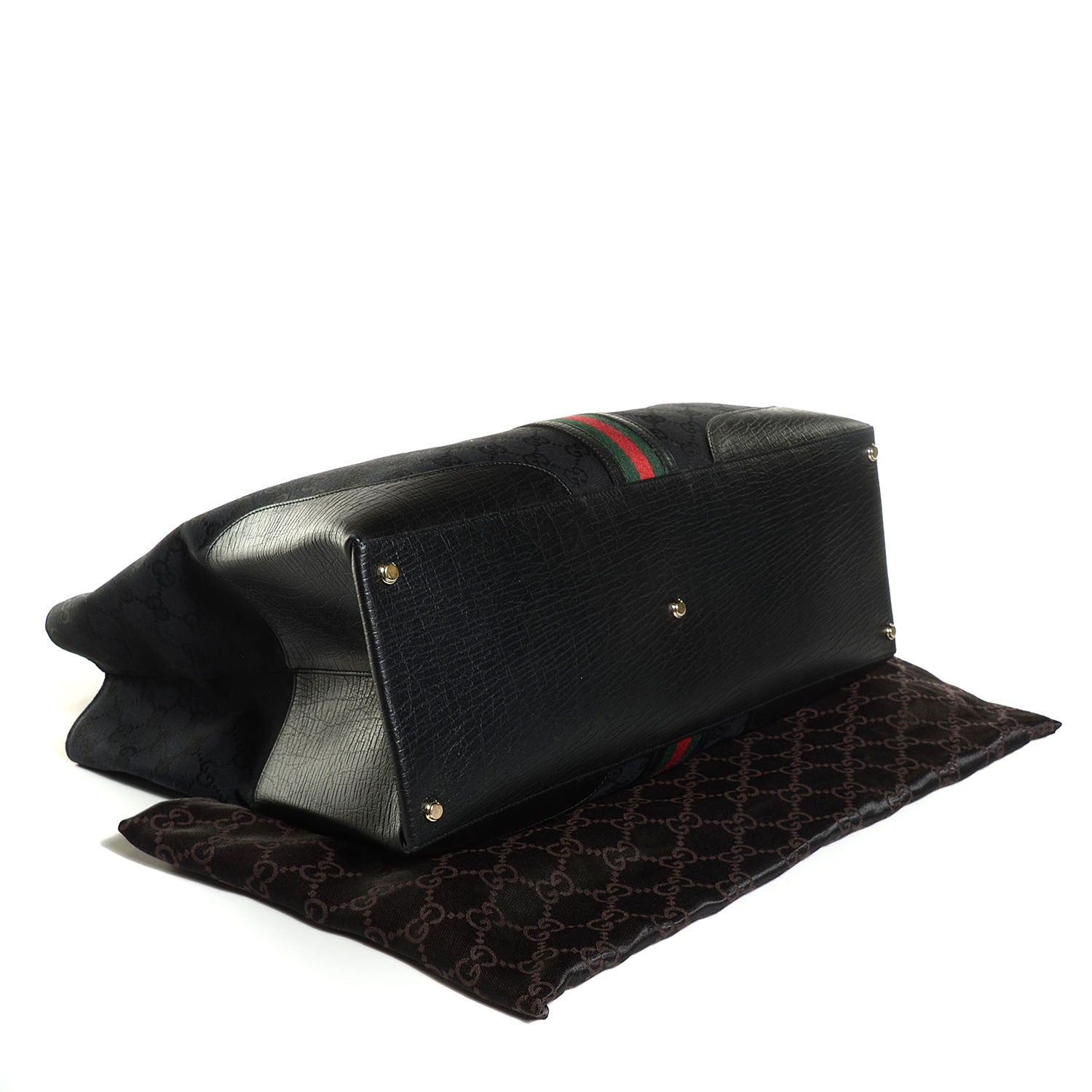 Gucci Monogram Web Large Junco Tote Black 4 of 7