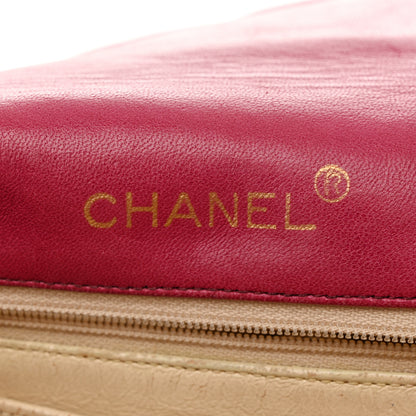 Chanel Lambskin Quilted Small Half Moon Flap Dark Pink 6 of 11