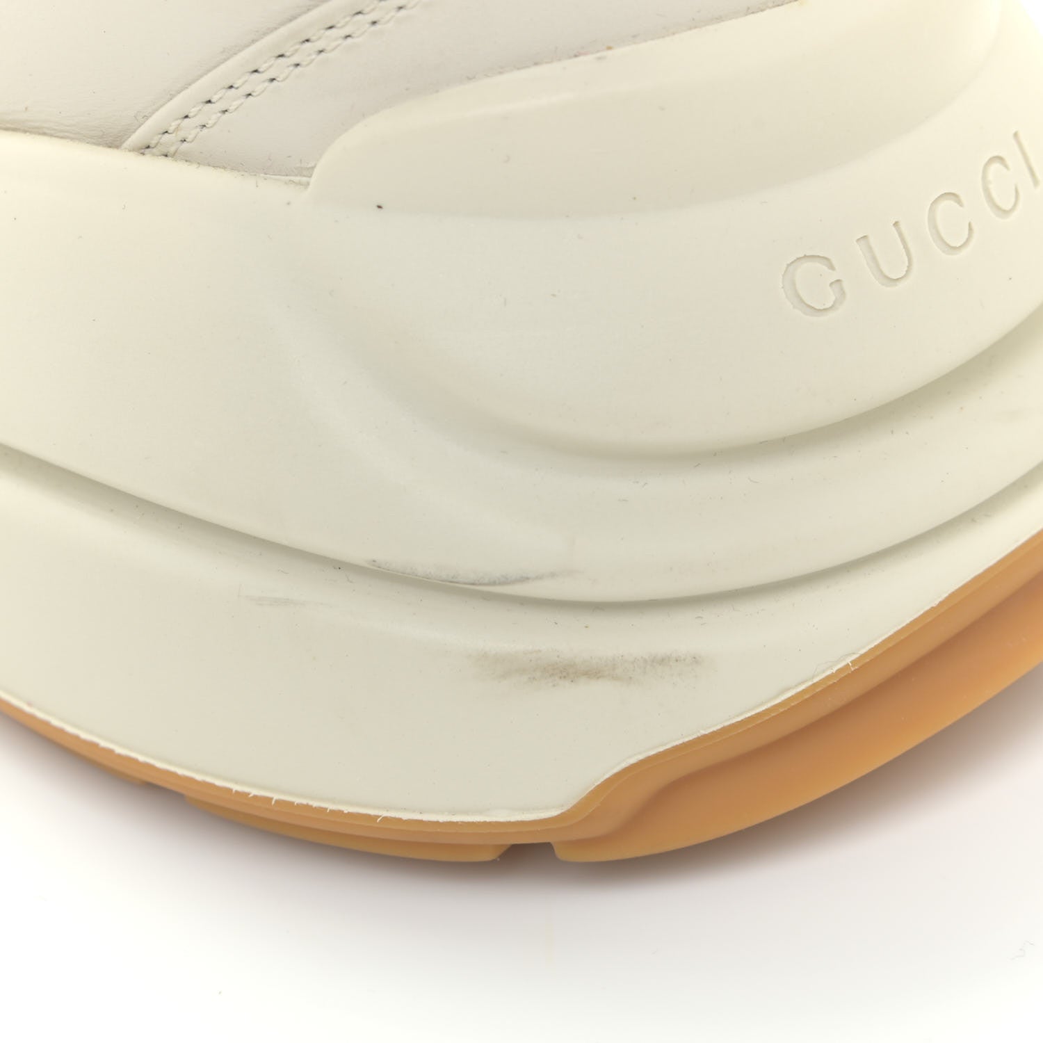 Gucci X MLB Calfskin NY Yankees Mens Rhyton Sneakers 8 Mystic White 12 of 15